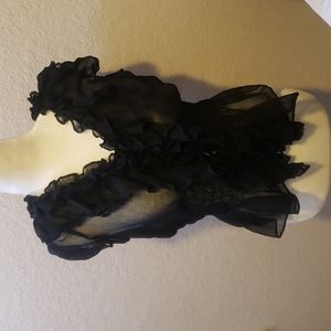 Sheer Ruffle Blouse